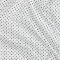 Preview: Baumwoll Druck Tupfen Weiß/Dunkelblau 2mm